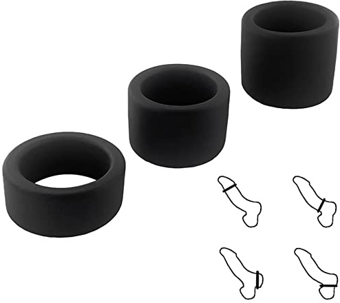 SteFik Trois bagues pour Hommes en Silicone