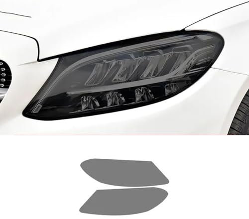 CarXs Autoscheinwerfer-Schutzfolie, transparent, geräuchert schwarz, passend für Mercedes Benz C-Klasse W204 W205 C63 AMG A 205C205 S205