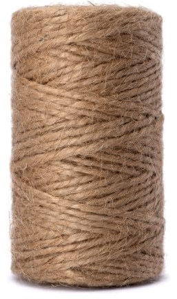 GARDENIX Cuerda de Yute de 140 m de Fibra Natural de 4 mm, 100% Biodegradable, para Manualidades, decoración, Embalaje de Regalo, como Fibra Natural, para jardín (140 m de Longitud, 4 mm de Grosor)