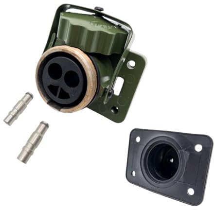 SERTPLAS 2 Polige NATO Steckdose 50mm²mit Gummidichtung Ink 2X Kontaktbuchse 50mm² 12V/24V passend Militärfahrzeuge, Feuerwehrfahrzeuge, Krankenwagen, Land & Baumaschinen, LKW, Anhänger