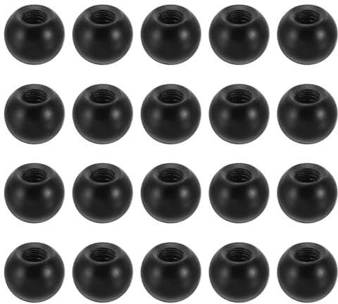 PATIKIL M4 x 9mm Dadi a Sfera Pomelli, Pz30 Tappi a Sfera Perforazione Acciaio Maniglia Foro Cieco Decorazione Dado Lampada Mobili o Progetto Fai-Da-Te, Nero
