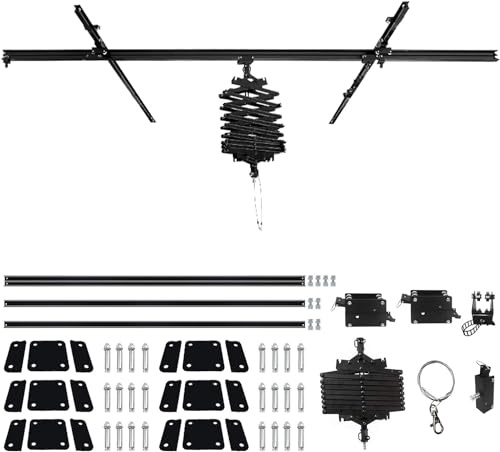 DATOUBOSS 2m x 2m Photo Studio Pantograph Ceiling Rail System 2.0M Studio Lighting Support Rail System 43-200CM Drop Pantograph Smallpox Rail Track Kit (2.0M×2.0M-C)