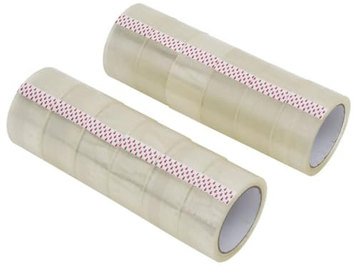 vidaXL Paketklebeband 12 Stk., Klebeband mit starker Haftung, Packband für Versand Umzug Lagerung, Paketband, Transparent 48mm x 66m