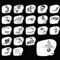 KARLOR 20 PCS Gesichtsbemalung Schablonen Wiederverwendbar Face Paint Schablonen Face Painting Stencils Gesichtsmalerei Vorlager aus Polyester Harz für Gesicht Makeup Tattoo Schablonen 10 * 8.5cm