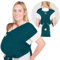 KeaBabies Tragetuch Baby Neugeboren - D-Lite Elastisches Baby Tragetuch Neugeborene, Einfach Anzuziehen Babytrage Neugeborene Ab Geburt, Ring-Trage Babytragetuch Ohne Binden (Peacock Green)