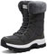VLOOKST Stivali da Neve Donna Scarpe da Camminata Invernali Impermeabile Antiscivolo Caldo Pelliccia Foderati Passeggiate Stivaletti Sneaker Casual Outdoor Stivali da Escursionismo Nero Grigio 40EU