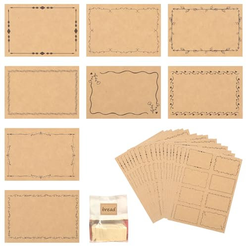 160 Stück Etiketten Selbstklebend Aufkleber Klebeetiketten zum Beschriften,Aufkleber zum Beschriften Sticker, Etiketten Marmeladengläser Beschriften Einmachetiketten Flaschenetiketten Gewürzetiketten