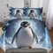 AAPZY Cute Pinguin Bettwäsche Set 3 Teilig Superweiches Microfaser Bettbezug Mit Reißverschluss Und Kopfkissenbezug Deckenbezug Für Jungen Mädchen Bettbezüge King (220x240cm)