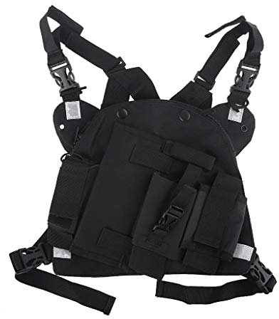 Double Radio Shoulder Chest Harness Holder For UV-5R UV-82 UV-9R PLUS