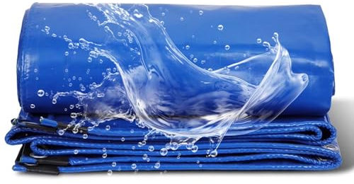 Bâche robuste 3 x 5 m – Bâche épaisse multifonction avec œillets renforcés, idéale pour tente, bateau, camping-car, piscine, voiture, terrasse, toit, matériau imperméable