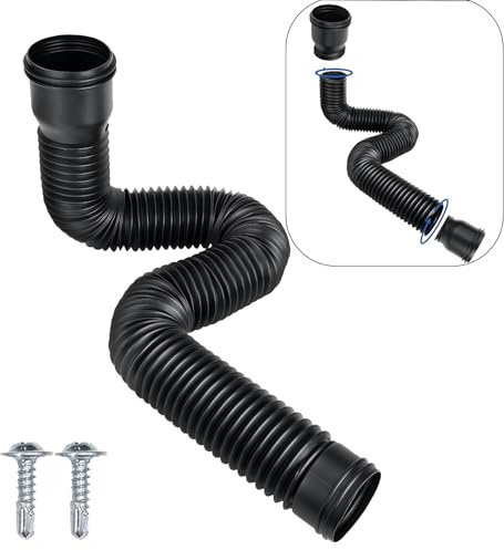 AIDUCHO Regenrinnen Fallrohr Erweiterungsset, Dehnbar Fallrohr Verlängerungen Verlängerungen, Drain Downspout Extender, Dachrinnenverbinder Verlängerung für Rasen von 47 bis 150cm (1PC)