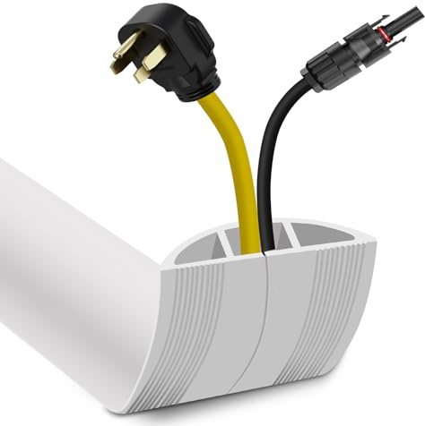 Floor Cable Cover 3 Meter Cable Covers for Wires Floor Protect Wires & Prevent Trip Hazards, Easy to Cut for Home, Office, School, Concerts, Cavity 15mm (W) x 8mm (H)