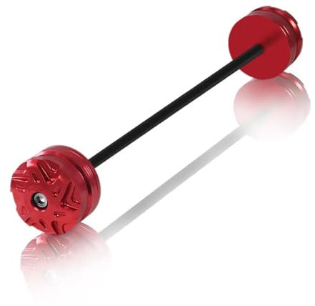 LISROEU Gabel Achsgleiter Motorrad Für Z900 2017-2025 Für Z900RS 2018-2025 Für Z900SE 2023 2024 2025 Vorne Hinten Rad Fallen Protector Motorrad Gabel Achse Crash Slider(Red,Front)