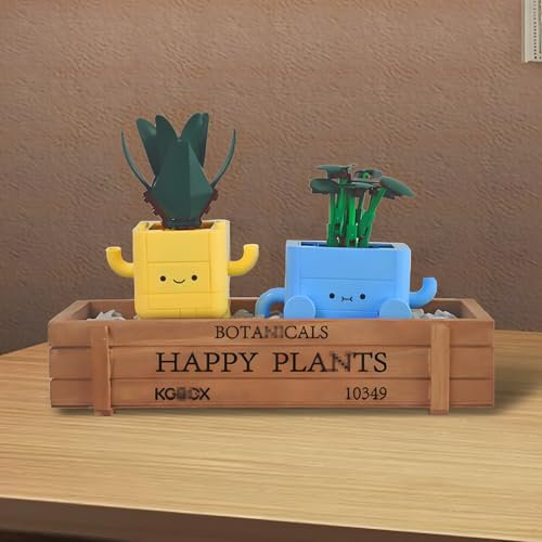 Acrylic Figures Display Box for LE-GO for 10349 Botanicalls Happy Plantts Acrylic Storage Box Dustproof Transparent Box Custom Display Case Storage Box (No Model) (potted plant base)