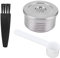 Reusable Coffee Capsule Stainless Steel Coffee Filter Capsule Cup with Spoon Brush for Delta Q NDIQ7323 Coffee Maker Machine