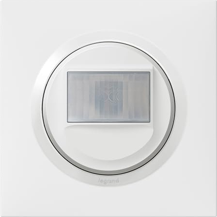 LEGRAND | Interrupteur Automatique Universel Complet sans Neutre 100W LED Dooxie Blanc, Détection De Mouvement Infrarouge, Montage Mural Encastré, Commande À Distance Possible