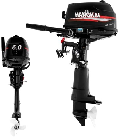 CHIMHOON 6 hk 2-takts utombordsmotor bensinmotor 102 CC, CDI-tändsystem vattenkyld 360° styrning utombordsmotor – 300–750 kg dragkraft – fiskebåtar båtmotor fiske