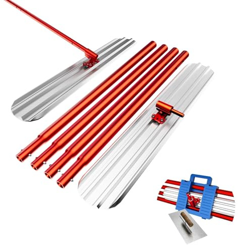 88,9 cm Magnesium-Aluminium, 4 kombinierbare Griffe und Werkzeugkasten, professionelles Beton-Finishing-Set