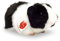 Teddy Hermann 92650 Meerschweinchen schwarz/weiß 15 cm, Kuscheltier, Plüschtier mit recycelter Füllung