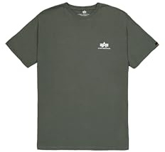 ALPHA INDUSTRIES Men's Basic T Small Logo Neon Print T-Shirt for Men T-Shirt (Pack of 1)