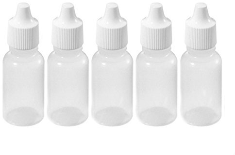 Ericotry Lot de 50 bouteilles vides en plastique souple avec bouchon goutte à goutte amovible, bouchon vissé
