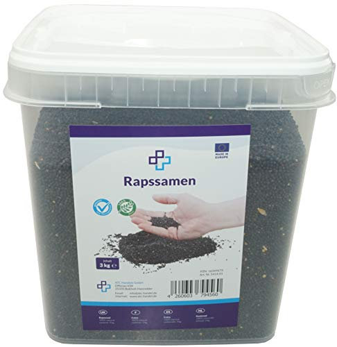 Raps von ATC in verschiedenen Mengen und im handlichem Eimer - ideal geeignet für Wärmekissen, Körnerkissen oder auch die Therapie - gereinigter Rapssamen, Therapieraps, Rapssaat, 6 Kg