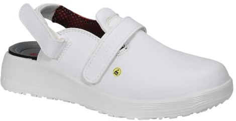 ELTEN MIA White ESD OB | Clogs für Damen & Herren, ohne Schutzkappe, leicht, atmungsaktiv, Gr. 42
