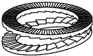 200x Keilsicherungsscheiben geklebt flZnnc 6,5 x 10,8 x 1,8 flZnnc S