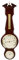 Widdop W7932 Banjo-Barometer, Thermometer und Hydrometer, Holz, mit Schild