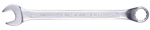 SW-Stahl 00211L Gabelringschlüssel 14 mm I Maulschlüssel SW 14mm I Schraubenschlüssel gekröpft um 10 Grad I Ringmaulschlüssel I Gabelschlüssel