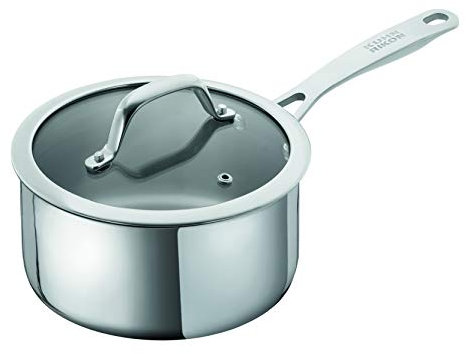 Kuhn Rikon Allround Saucepan, 20cm/3.1 Litre Oven Safe Stainless Steel Pan. Dishwasher Safe Cooking Pot with Glass Pan Lid. Saucepans for Induction Hobs – Lifetime Kuhn Rikon Cookware Guarantee