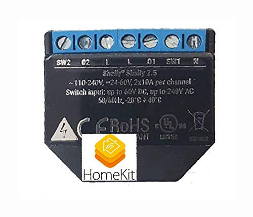 Shelly 25 homekit tapparella Garage con consumi Tende avvolgibili firmware by Passionedomotica