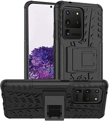 Verco Schutzhülle für Samsung Galaxy S20 Ultra Hülle, Armor Outdoor Handyhülle für Galaxy S20 Ultra Case Panzer Hardcase [Cover geeignet für Baustelle], Schwarz