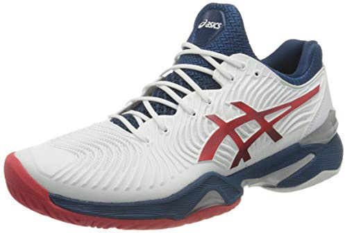 ASICS Herren Court Ff 2 Tennis Shoe, White Mako Blue, 42 EU