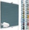 SchattenFreude Waben-Plissee für Fenster | 100% verdunkelnd/Blackout | Mit Klemm-Haltern | Klemmfix ohne Bohren | Pastellblau (Weiße Rückseite), Breite: 110cm x Höhe: 130cm
