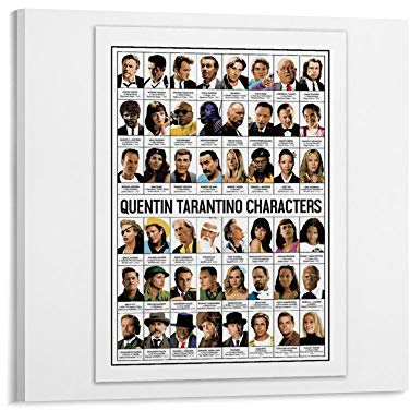 YANDING Quentin Tarantino Charaktere Poster Dekorative Malerei Leinwand Wandkunst Wohnzimmer Poster Schlafzimmer Gemälde 70 x 70 cm