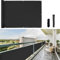 CCLIFE Balkon Sichtschutz Wind- und UV-Schutz Wetterfest 160 g/m2 mit Ösen Balkon sichtschutz Blickdicht 75 x 300cm (3 Größen & 2 Farben) für Balkongeländer Terrasse Garten