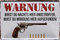Blechschild ''Warnung. Wirst du nachts angetroffen, wirst morgens'' 20x30cm Geschenk Lustige Sprüche Feier Vintage Retro Geburtstag Deko Party Überraschung Fan Waffen Gewehr Krieg Schiessen Jagt