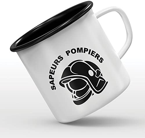 Mygoodprice MUG tasse émaillée au motif Pompier