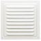 Rejilla de ventilación metálica de 15 x 15 cm, rejilla de ventilación con red de insectos, 15 x 15 cm, color blanco