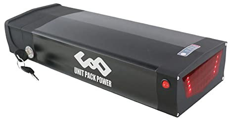 DICHOU Batería de Bicicleta eléctrica de Rejilla Trasera 48V 20Ah batería de Iones de Litio para Motor de 100-1000W, batería de Bicicleta eléctrica con 30ABMS (Senza cremagliera)