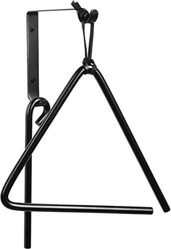 9 Inch Triangle Dinner Bell With Striker - Outdoor/Indoor Steel Bell With Mounts