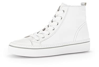 Gabor Damen Schnürstiefeletten, Frauen Stiefeletten,Wechselfußbett,Best Fitting,Booties,halbstiefel,Kurzstiefel,Weiss (Ice),41 EU / 7.5 UK