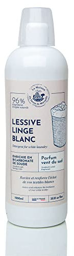 Maison du Savon de Marseille – Französisches Waschmittel für weiße Wäsche – Duft Southerly Wind – 97% natürlich – 1 Liter