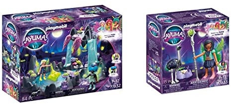 PLAYMOBIL Adventures of Ayuma 71032 Moon Fairy Quelle,ab 7 Jahren & Adventures of Ayuma 71033 Moon Fairy mit Seelentier, Inkl. Spielzeug-Fee mit beweglichen Feen-Flügeln, ab 7 Jahren