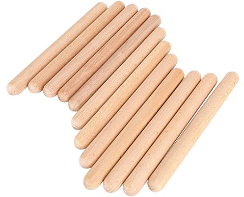 Barabesty 6 Pairs Wood Claves Musical Percussion Instrument Rhythm Sticks Percussion Rhythm Sticks Children Musical Toy