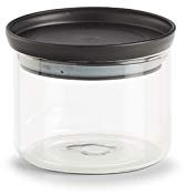 Zeller 19575 Vorratsglas m. Kunststoffdeckel, 350 ml, schwarz