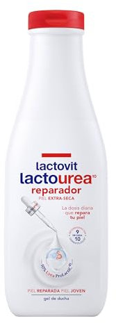 Lactovit Lactourea reparierendes Duschgel, spendet Feuchtigkeit, nährt und repariert, starke und junge Haut, cremige und leichte Textur, mit Protein Calcium und Lactourea, für sehr trockene oder extra