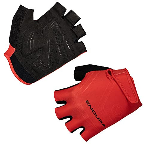 Endura Damen Xtract Fahrradhandschuh | Gel-Polsterung | Handinnenflächen aus Silikon | Ganztägiger Komfort | Schutz vor Blasen Kurzfingerhandschuhe, Granatapfel, L