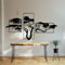 Tubibu Arbre de vie - Décoration murale moderne - En métal noir - Pour la maison, le bureau, la chambre à coucher, le salon - Accasia - Taille M